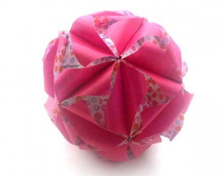 折纸花球大全图解之简装版米洛拉德手工折纸灯笼教程