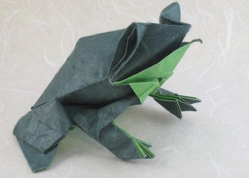 折纸青蛙大全图解手把手教你折纸牛蛙的折纸视频教程