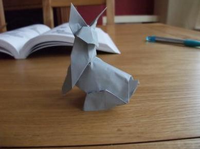 折纸可爱立体兔子图纸教程