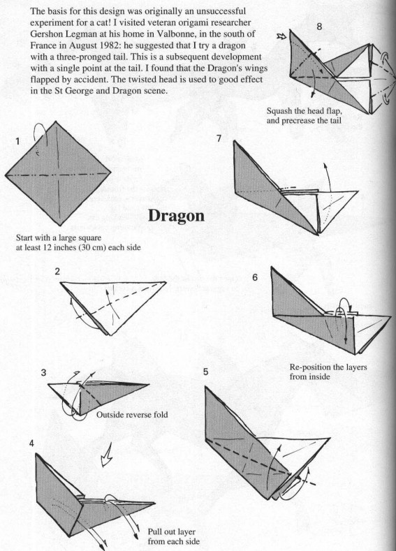 手工折纸龙的图解制作教程告诉你如何制作出漂亮的折纸龙来