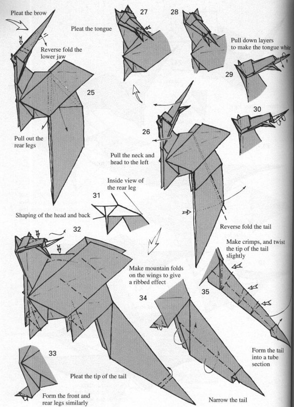 西方折纸龙的制作教程教你制作出逼真的折纸龙