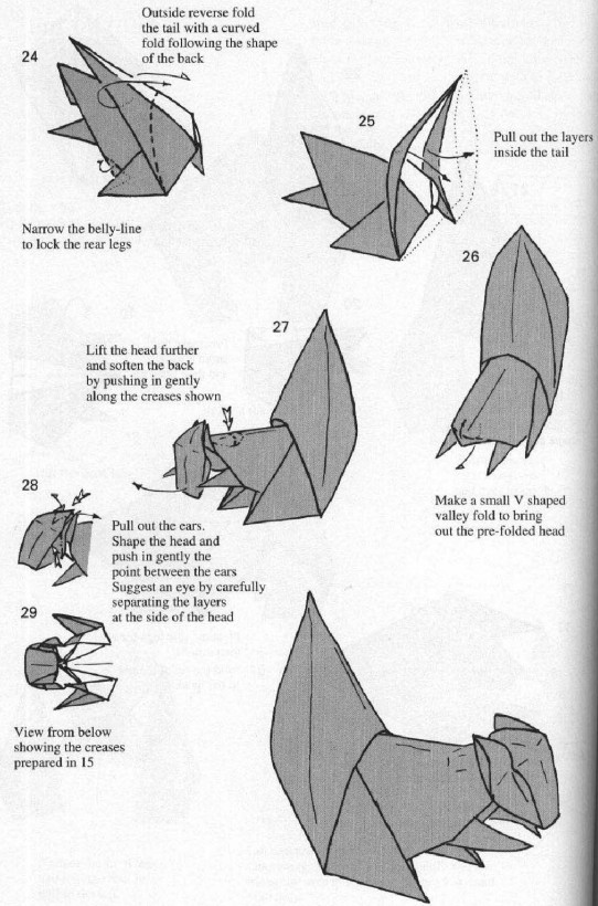 折纸松鼠的图解制作教程帮助你制作出一个漂亮的折纸松鼠