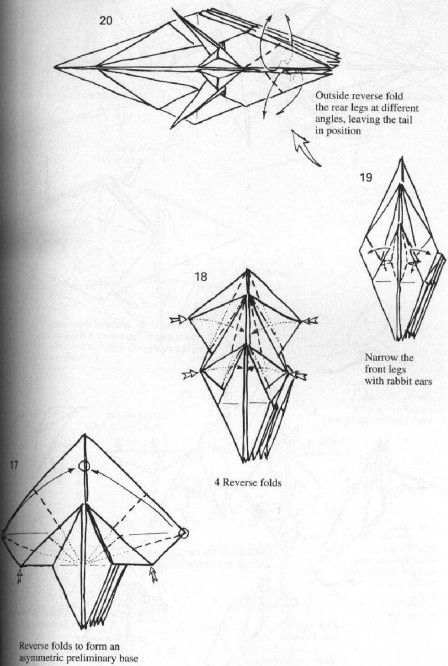 常见的各种构型的折纸制作都没有这个折纸骑马人带来的折叠效果好