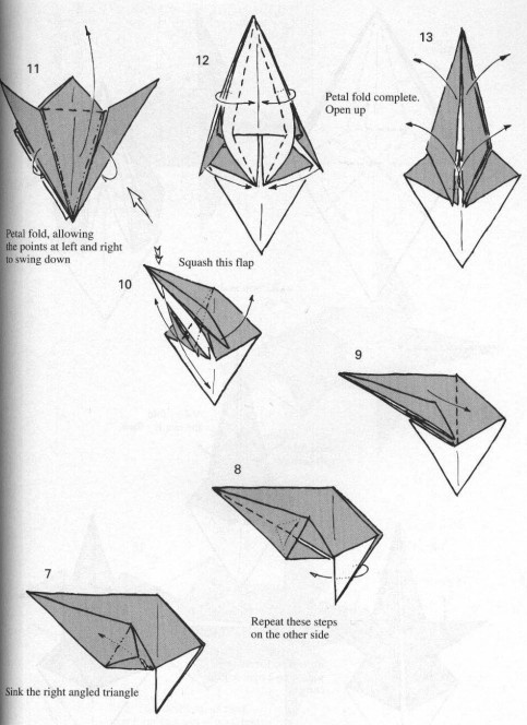 手工折纸狮子的图解制作教程帮助你更好的理解折纸构型的操作
