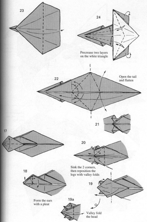 折纸小狮子的基本折法教程帮助我们制作出真实的折纸小狮子来
