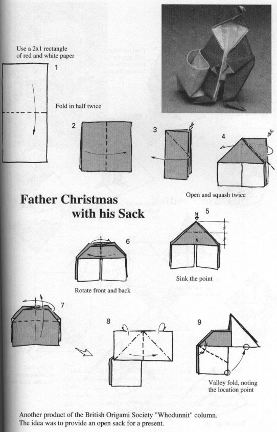 简单的折纸圣诞老人制作方法手把手教你制作漂亮的折纸圣诞老人