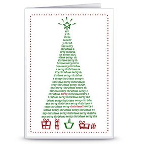 圣诞贺卡之美丽圣诞树可打印贺卡模版下载