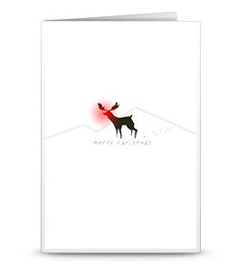 圣诞贺卡之超炫简约驯鹿圣诞贺卡PDF手工制作模版下载