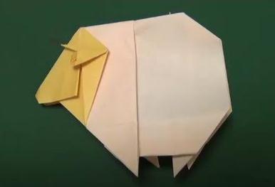 折纸大全之简单折纸小绵羊的折法视频教程