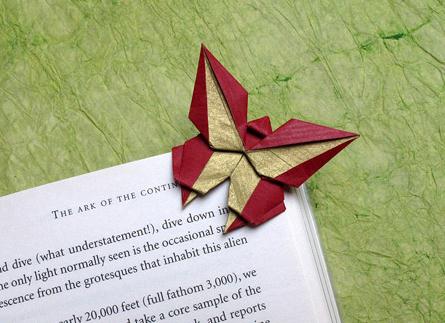 折纸大全之完整折纸蝴蝶书签的折纸视频教程