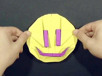 折纸大全之折纸笑脸的折法视频教程