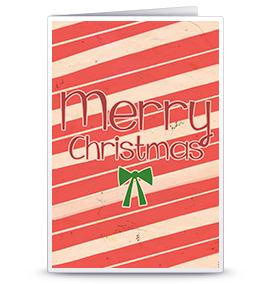 圣诞贺卡之糖果花纹可打印贺卡手工制作模版图片免费下载