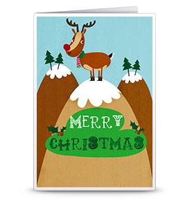 圣诞驯鹿手工贺卡的手工制作教程与相应的图纸模版下载
