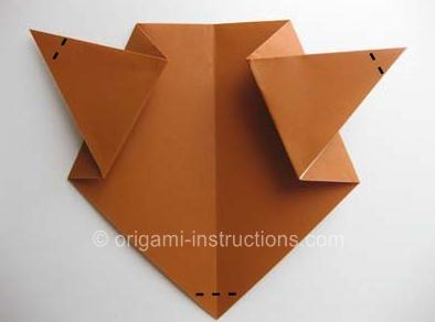 儿童折纸小熊脸的基本折法教程让你制作出漂亮的儿童折纸构型