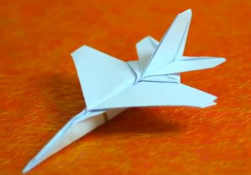 纸飞机的折法之F16喷气式战斗机手把手教你纸飞机怎么折