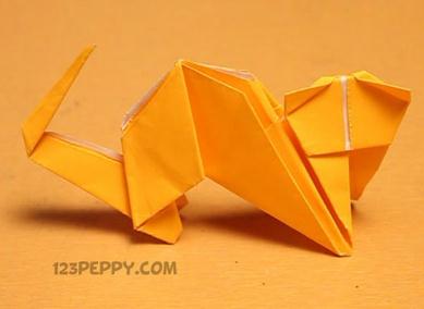 儿童折纸大全之折纸猫的折纸视频教程