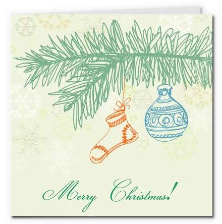 圣诞节贺卡祝福语之可打印圣诞节装饰物贺卡制作模版下载
