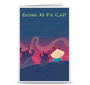 中国风新年贺卡制作可打印模版教你简单新年贺卡制作