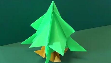 简单折纸圣诞树教程手把手教你制作有趣折纸圣诞礼物