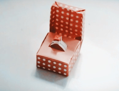 情人节折纸戒指和折纸戒指盒的折法视频教程