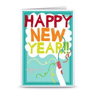 新年手工制作大全之嘉年华可打印新年贺卡模版的免费下载