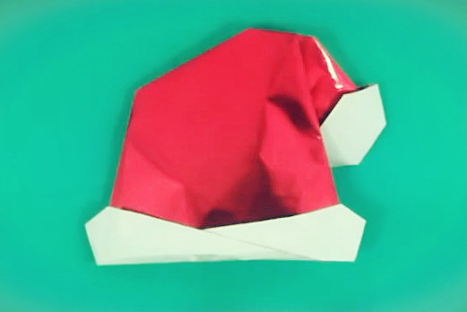 圣诞帽折纸教程 圣诞节手工折纸大全视频折法