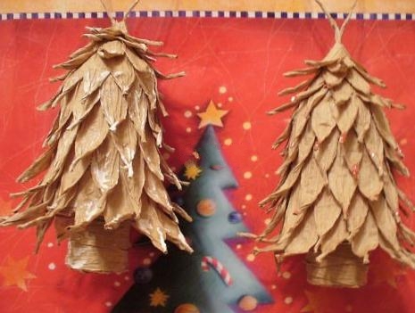 卷纸筒废物利用手工DIY制作精美圣诞树【变废为宝纸艺手工制作大全】