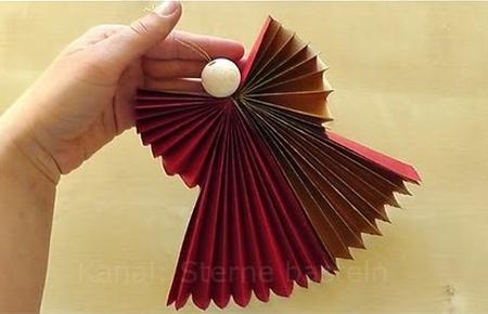 简单圣诞天使折纸教程教你圣诞节折纸手工制作大全天使