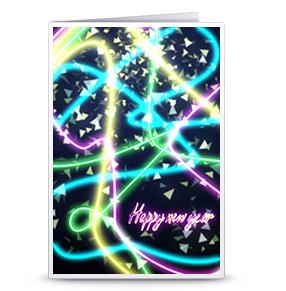 灯光新年手工贺卡制作大全可打印模版助你完成漂亮新年贺卡
