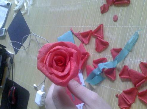 不同颜色的纸玫瑰花可以代表着不同的花语
