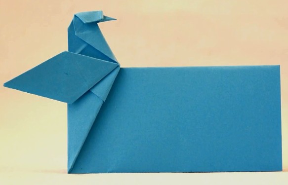 折纸大全之飞鸽传书鸽子折纸信封的手工折纸视频教程