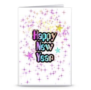 新年手工制作大全贺卡制作教程免费分享星星新年可打印贺卡模版