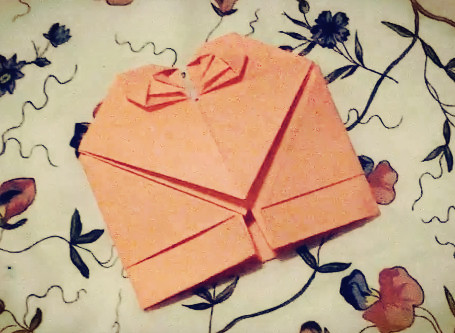 情人节礼物—折纸心信封的折法视频折纸教程