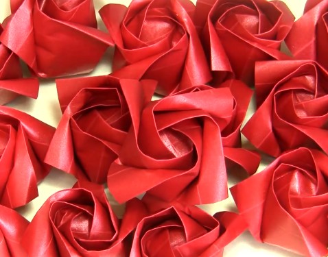 折纸玫瑰教程教你经典简单川崎玫瑰花的折法