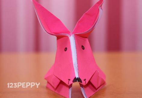 儿童折纸小动物大全教你如何手工制作折纸小兔子