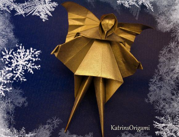 圣诞节折纸天使的折法视频教程
