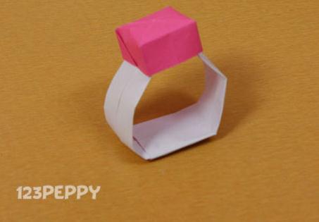 简单折纸戒指折法视频教程—儿童折纸手工制作大全