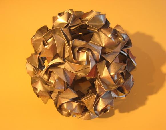 折纸玫瑰花的折法之玫瑰花球灯笼制作方法的折法视频教程