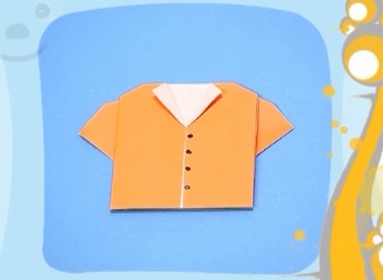 简单儿童折纸衬衣的折法教程【儿童手工折纸大全】