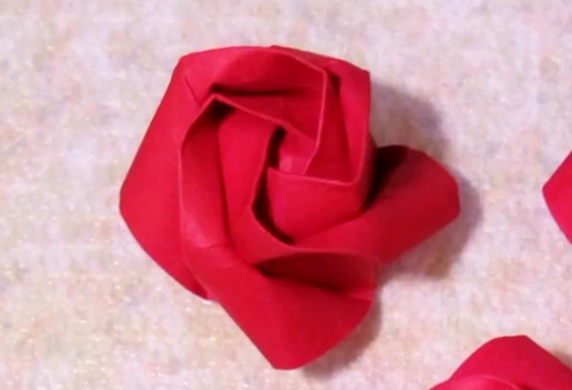 简化版川崎玫瑰花的折法视频教程【折纸玫瑰花大全】