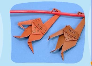 动物折纸之长臂猿手工折纸视频教程【儿童折纸大全】