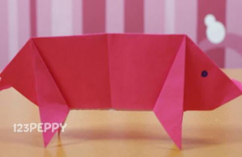儿童折纸大全图解教你制作出精致的简单折纸小猪