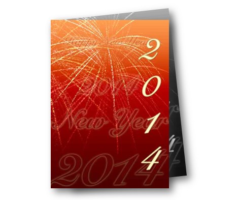 新年贺卡手工制作大全烟花庆2014新年可打印贺卡模版免费下载