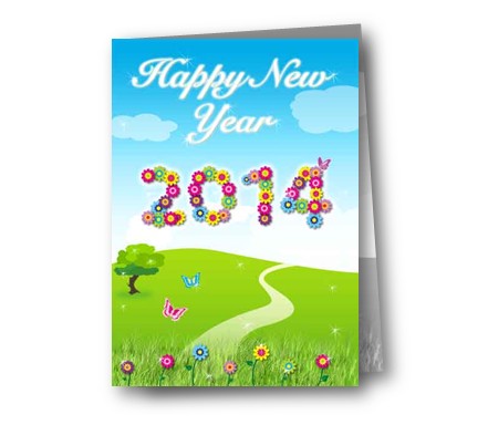 手工制作新年贺卡大全可打印模版教你2014迎新年贺卡设计模版