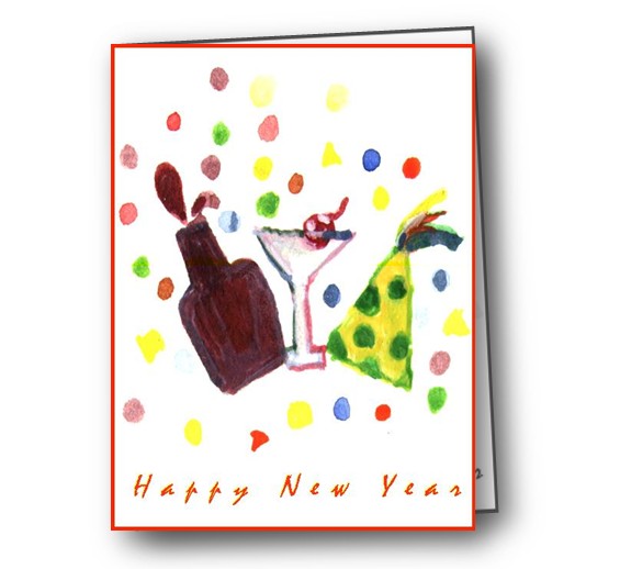 新年贺卡制作聚会图片教你制作出漂亮的可打印新年贺卡