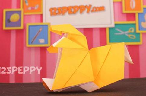 折纸小松鼠的折法教程【儿童折纸大全】手工制作大全方法