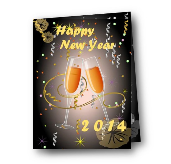 2014新年聚会可打印新年贺卡的手工制作大全分享最新的新年贺卡模版