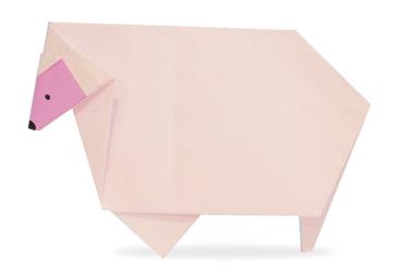 简单的绵羊折纸图解教程【儿童折纸动物的图解教程】