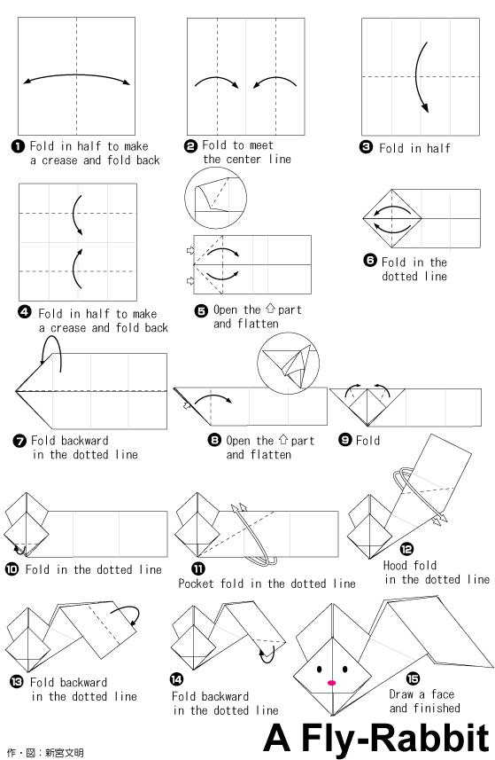 简单儿童折纸小兔子手工折纸教程一步一步的教你可爱的折纸小兔子