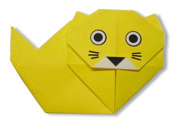 波斯猫儿童折纸图解教程—简单儿童手工制作大全